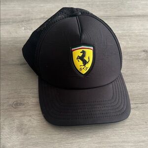 Ferrari Black Cap with Yellow Shield Emblem